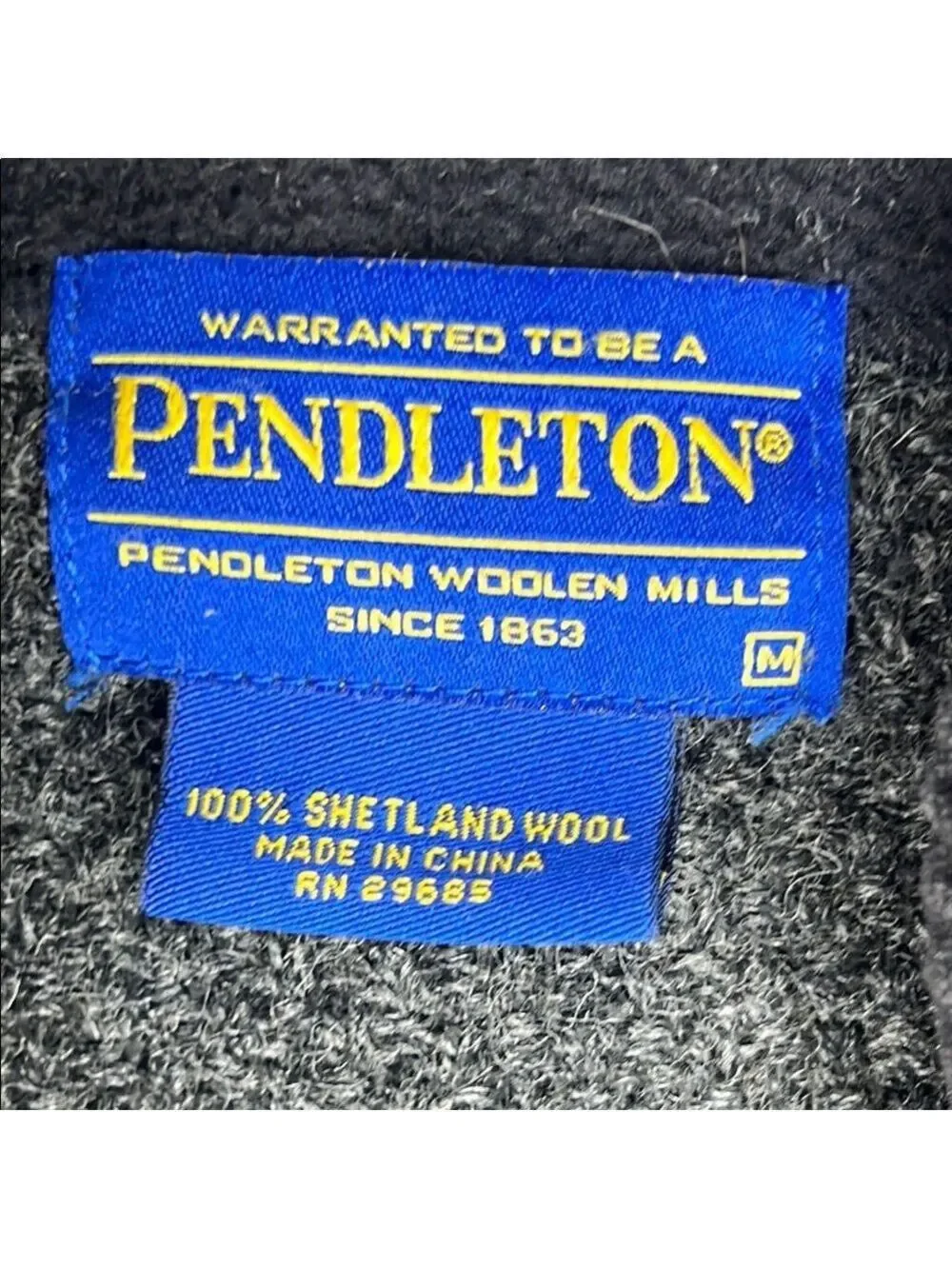 Pendleton Gray Zip Up Sweater